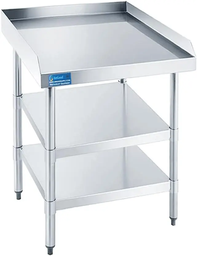 Commercial Kitchen Backsplash - Commercial Work Table with Backsplash and