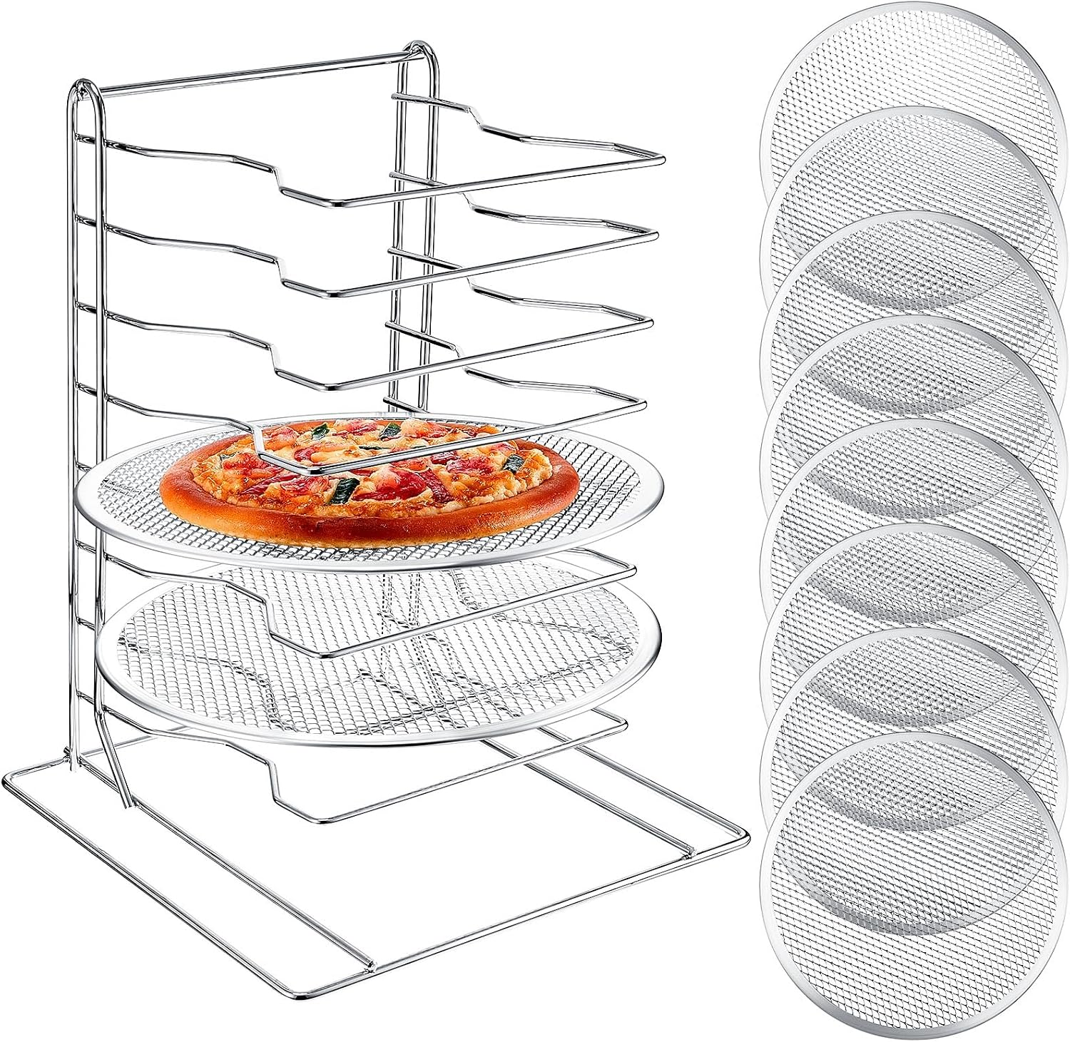 Commercial Kitchen In Home - Pizza Rack 8 Tiered Stand With