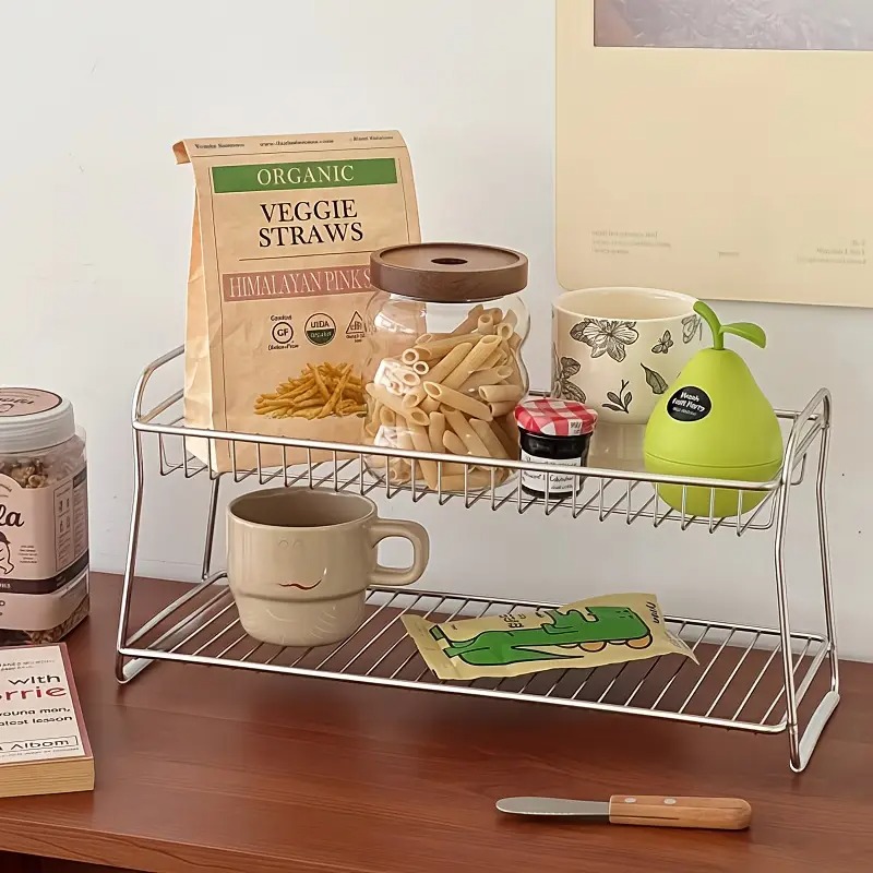 Commercial Kitchen Tables - 2-Tier Countertop Storage Rack - for