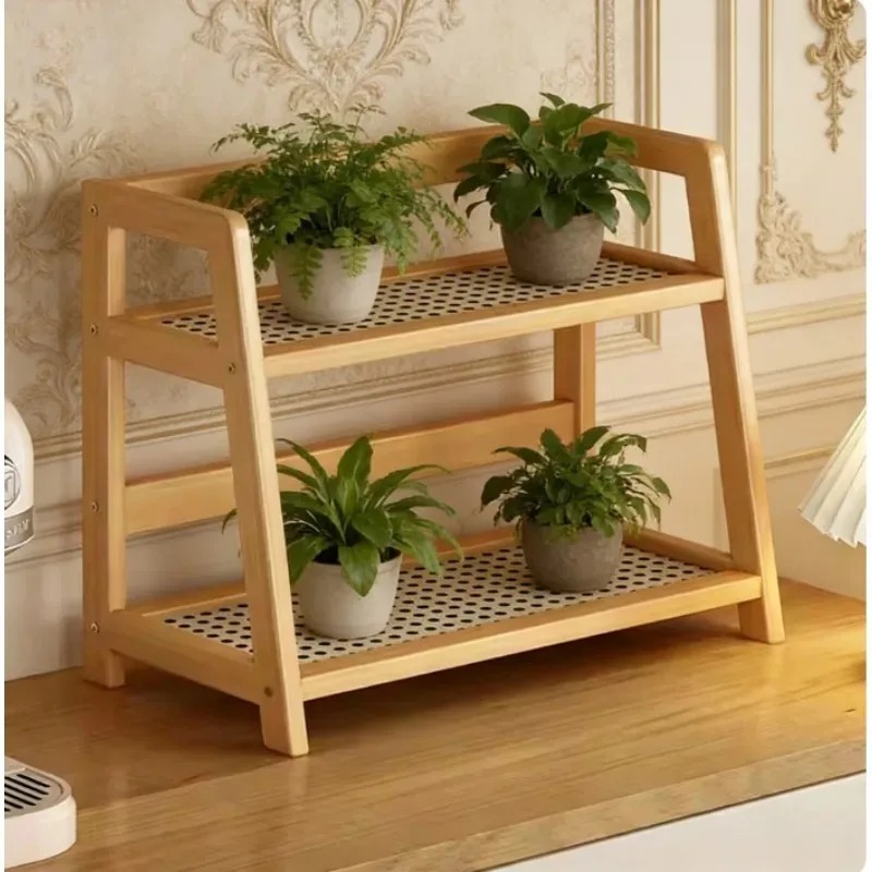 Commercial Kitchen Tables - Retro Bamboo 2 Layer Storage Rack