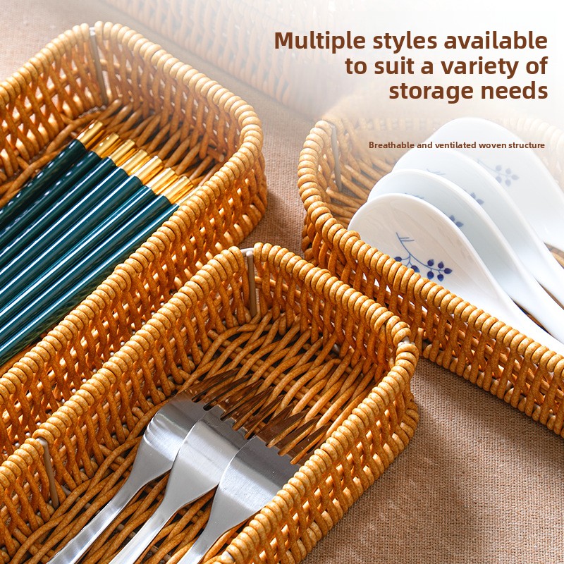 Commercial Kitchen Knife Storage - Imitation Rattan Knife and Fork Vegetable
