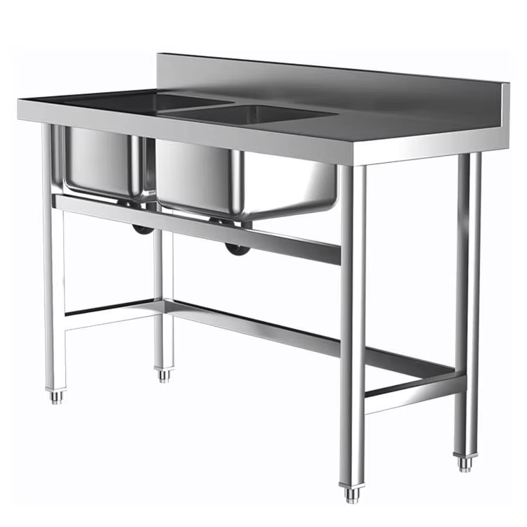 Commercial Kitchen Tables - Commercial Hotel Kitchen Equipment Double Bowl