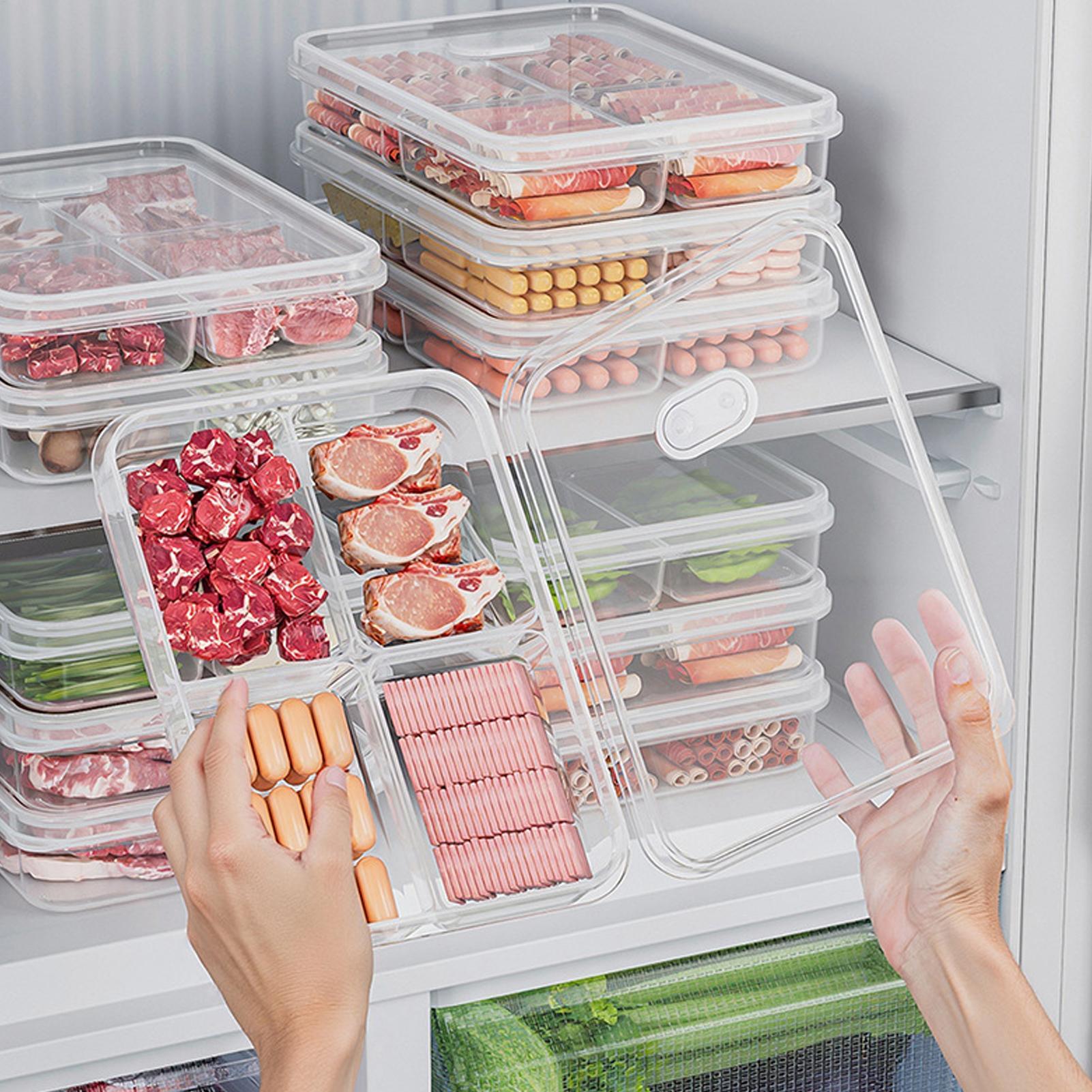 Commercial Kitchen Utensil Organizer - 1PC Refrigerator Storage Box Meat Vegetable