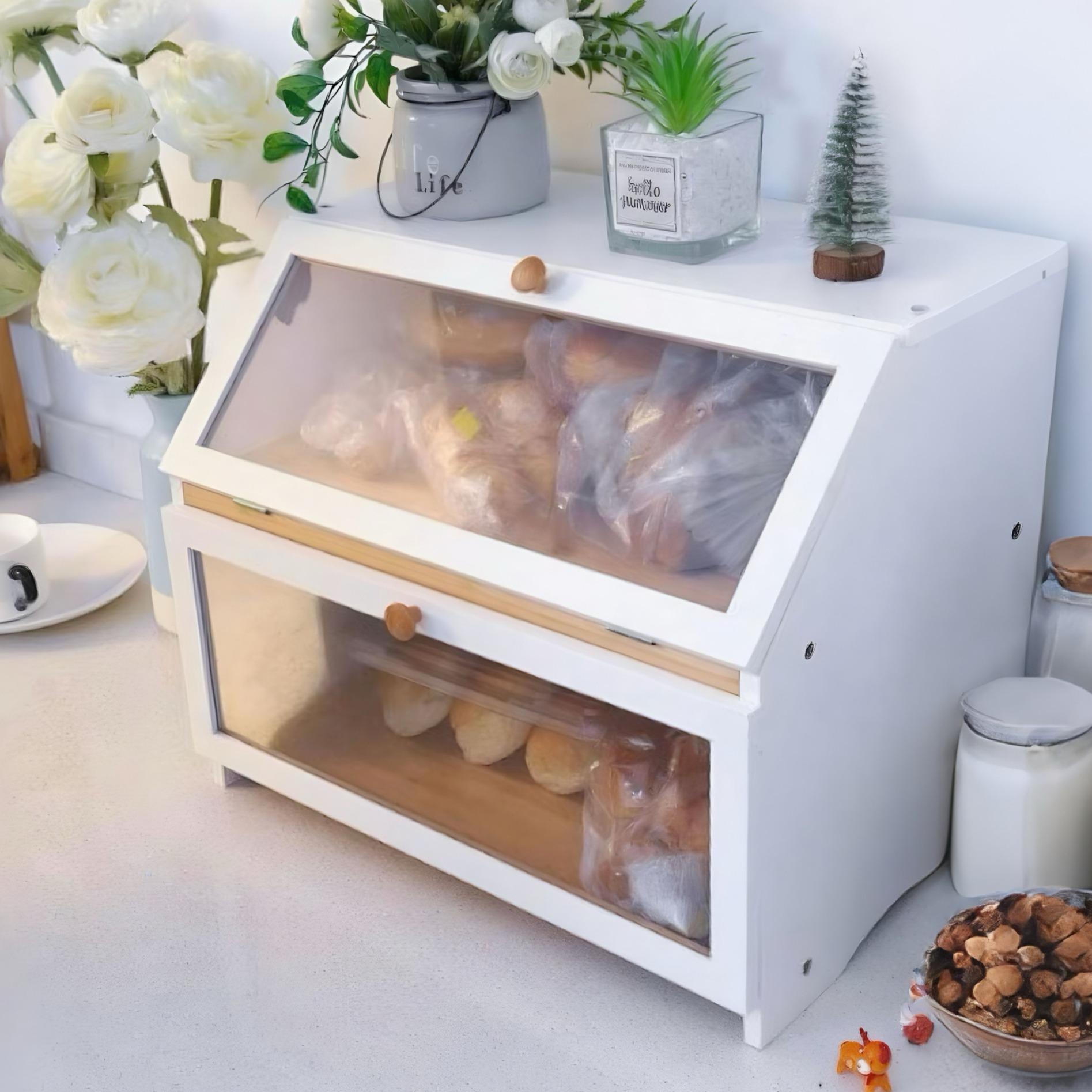 HOMEKOKO Double Layer Bread Bo - Commercial Kitchen Utensil Organizer recension och pris