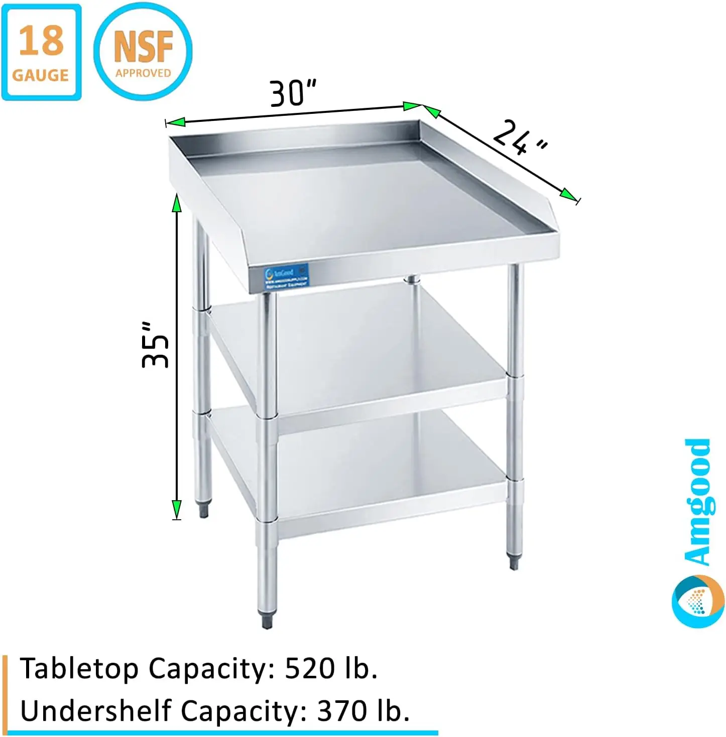 Commercial Work Table with Bac - Commercial Kitchen Backsplash recension och pris