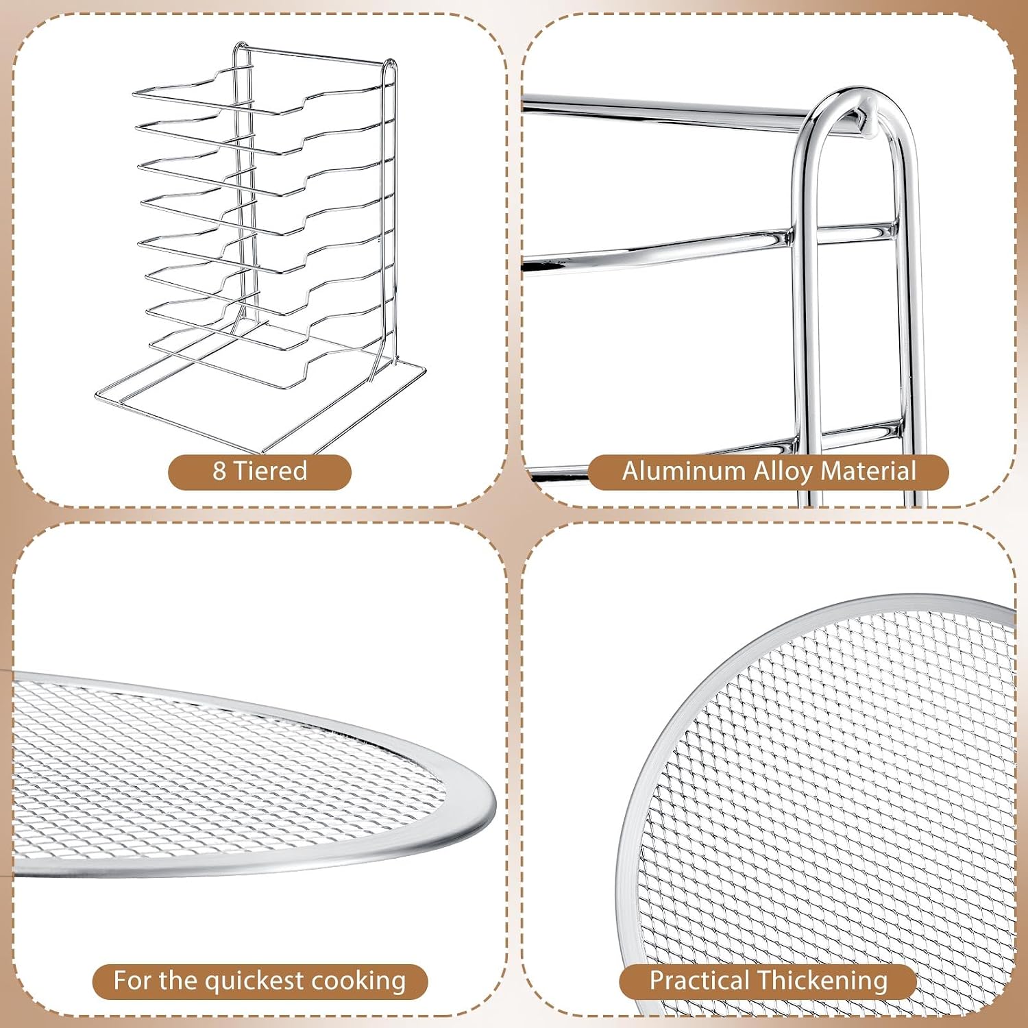 Pizza Rack 8 Tiered Stand With - Commercial Kitchen In Home recension och pris