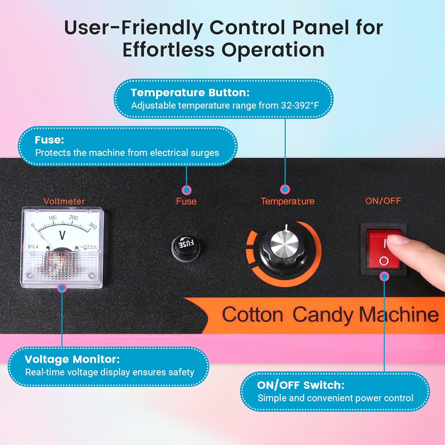 MHT2 Electric Cotton Candy Mac - Candy Floss Machine Commercial recension och pris