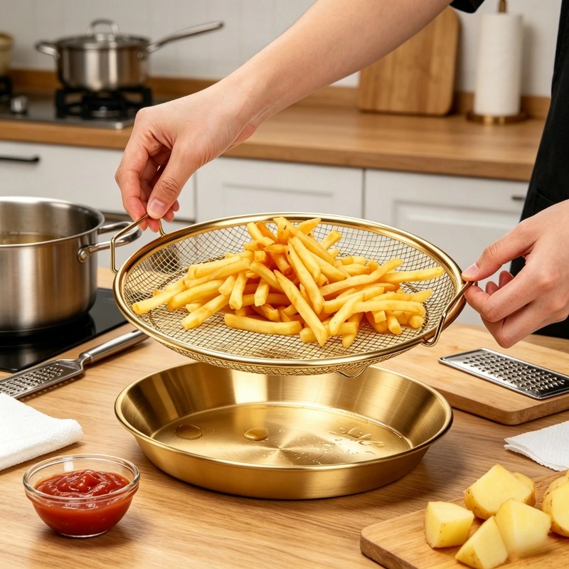 Gold Heavy Duty Deep Fryer Rac - Commercial Kitchen Appliance recension och pris