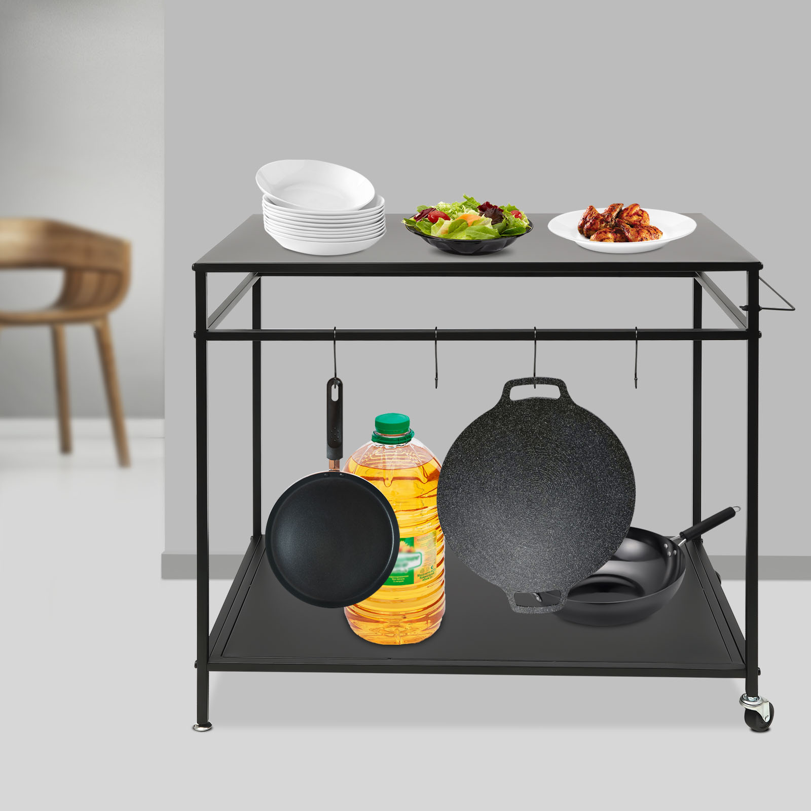Double-Shelf Movable Cooking T - Commercial Kitchen Tables recension och pris