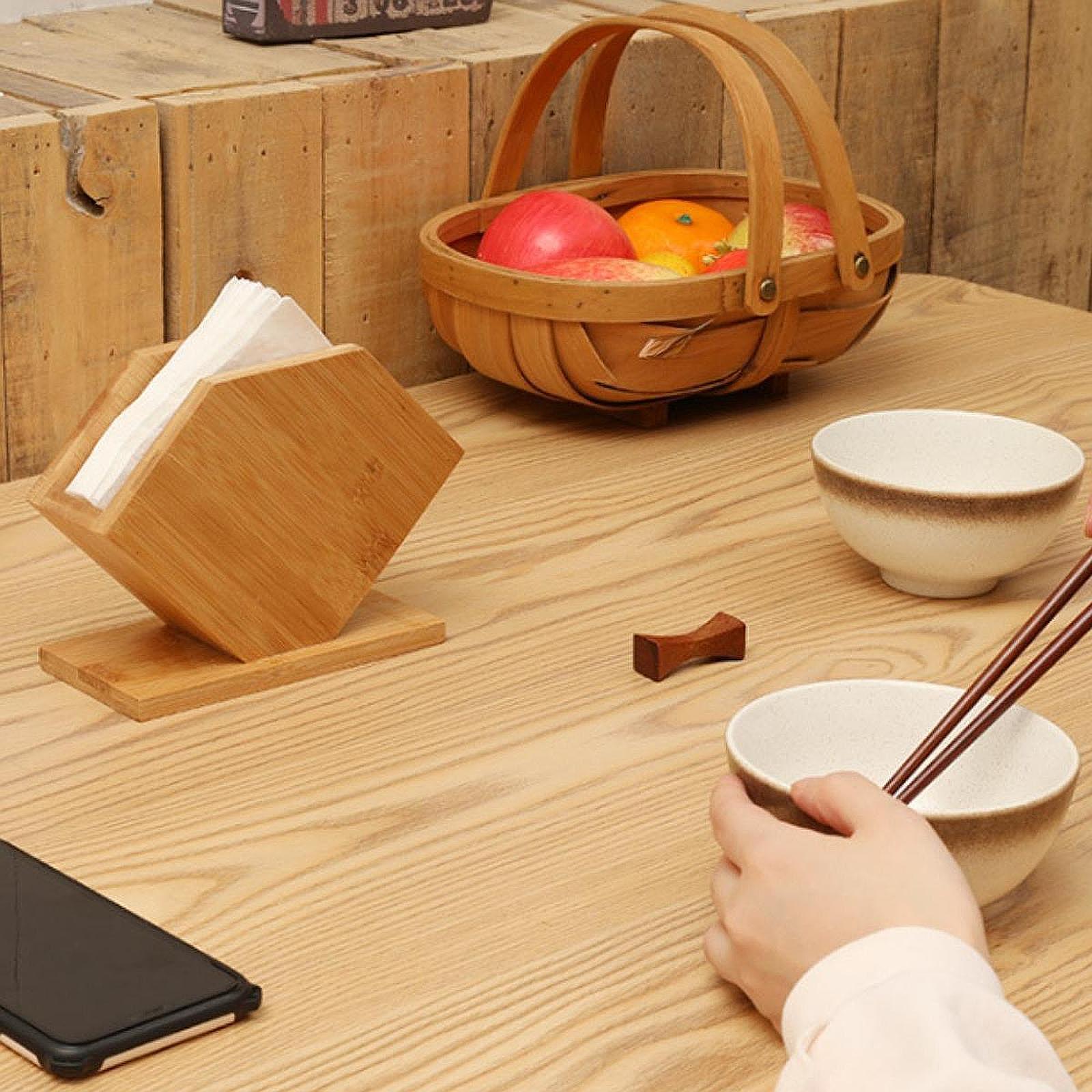 Bamboo Tissue Box Cube Standin - Commercial Kitchen Tables recension och pris