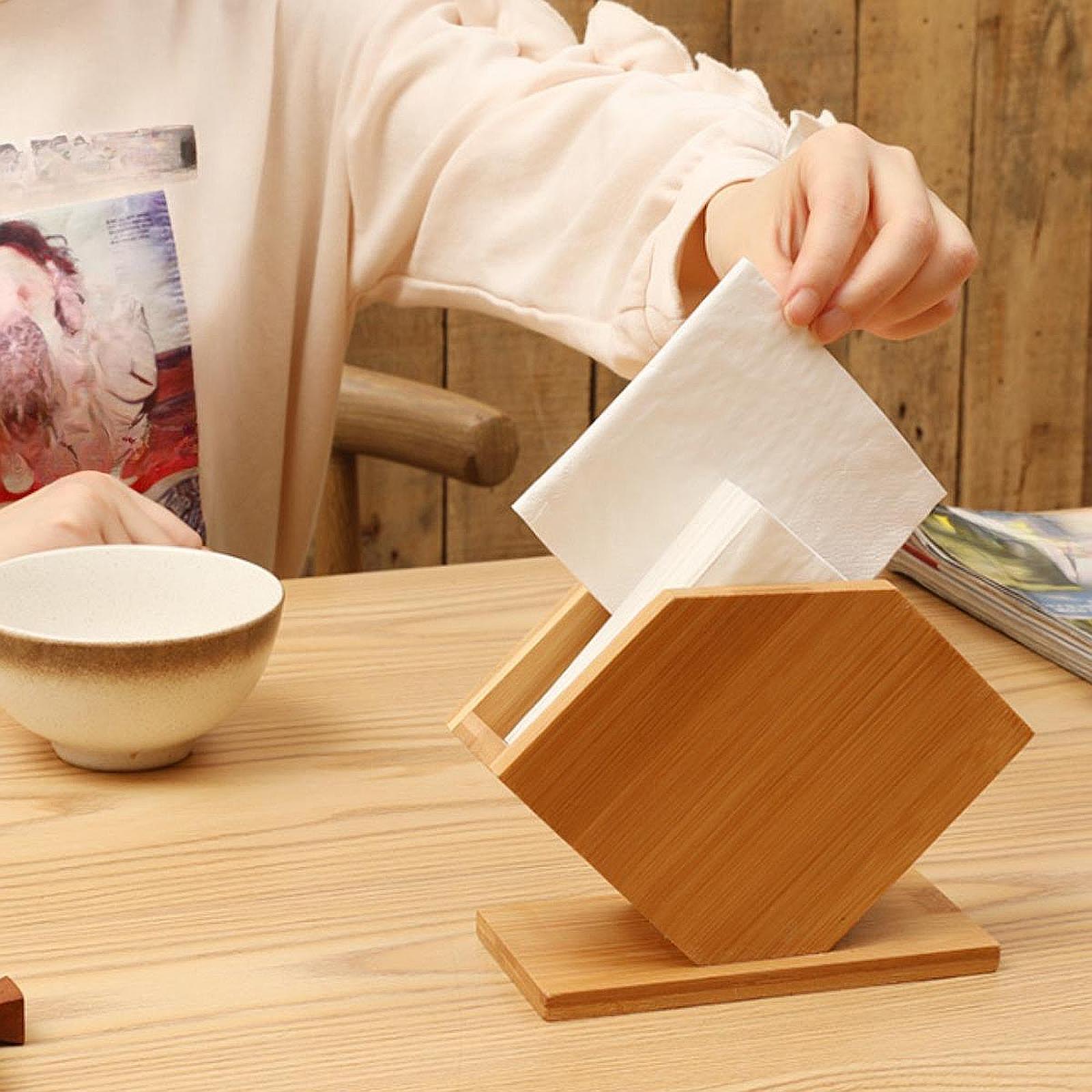 Bamboo Tissue Box Cube Standin - Commercial Kitchen Tables recension och pris
