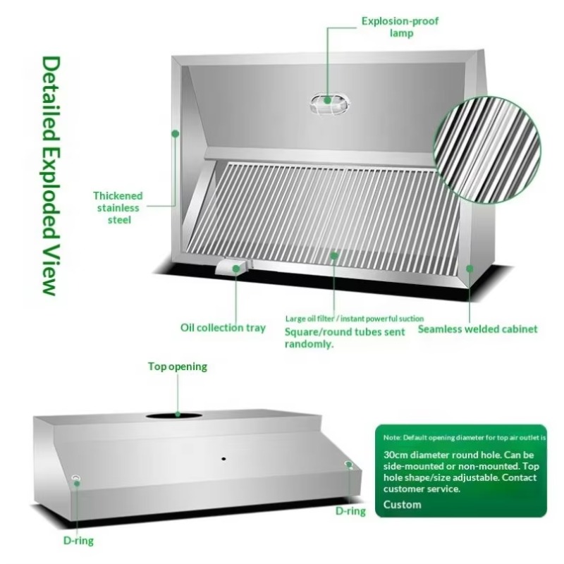 Commercial Customizable Kitche - Commercial Exhaust Hood recension och pris