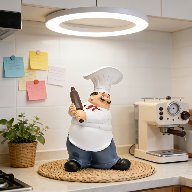 Mustache Chef-Chef Resin Statu - Commercial Kitchen Tables recension och pris