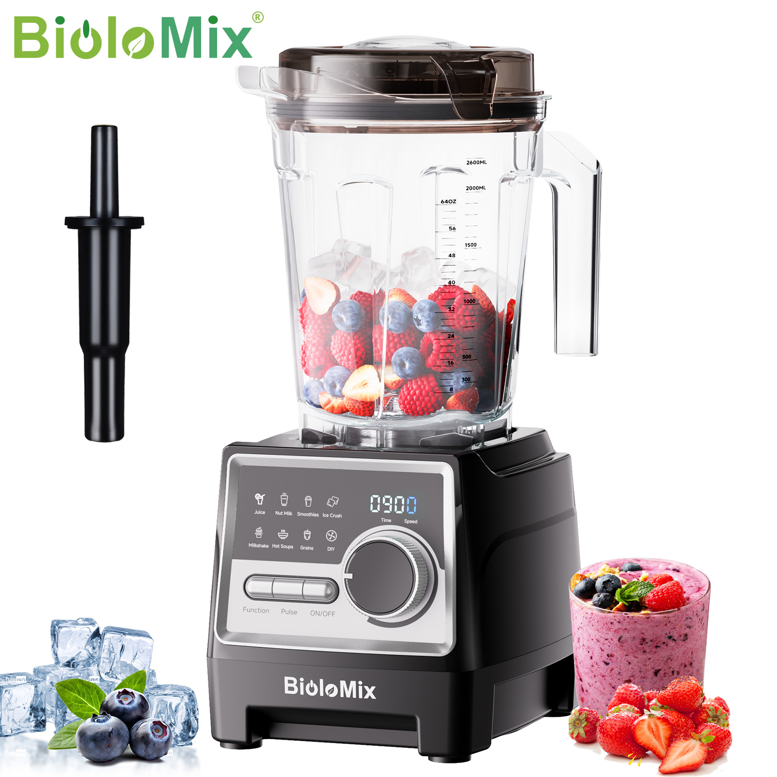 BioloMix 1500W Professional Bl - Commercial Blender Heavy Duty recension och pris