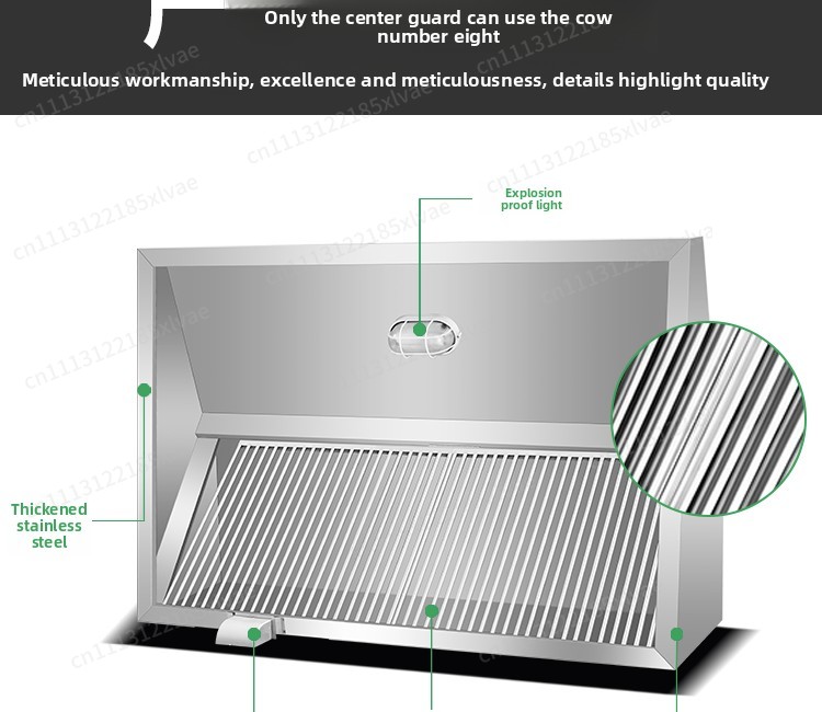 Thickened Stainless Steel Fume - Commercial Exhaust Hood recension och pris