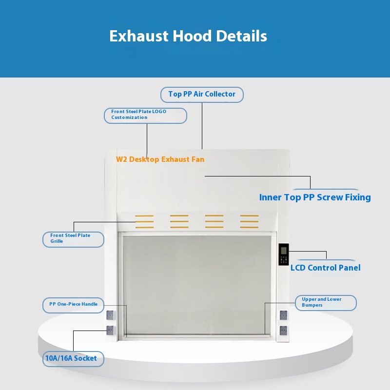 Steel Glass Edges Laboratory E - Commercial Exhaust Hood recension och pris