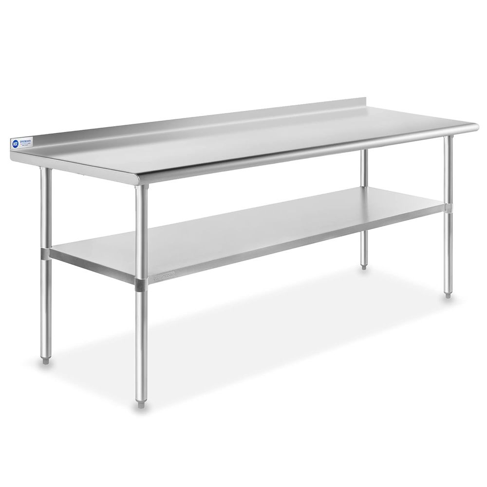 StainlSteel Kitchen Prep Table - Commercial Kitchen Backsplash recension och pris