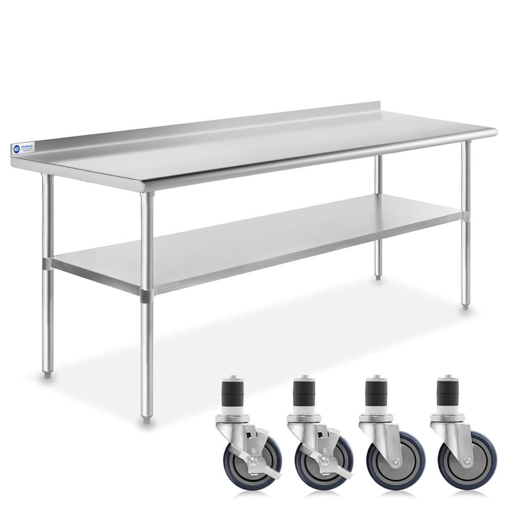 StainlSteel Table 72 in. x 30  - Commercial Kitchen Backsplash recension och pris