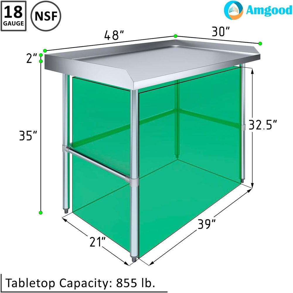 Commercial Work Table Open Bas - Commercial Kitchen Backsplash recension och pris