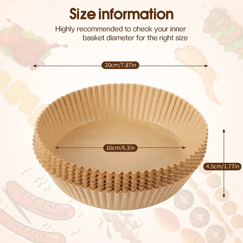 Air Fryer Paper Liners Disposa - Commercial Kitchen Appliance recension och pris