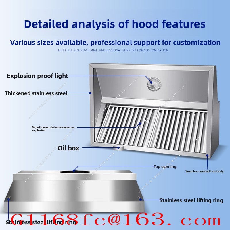 Stainless Steel Exhaust Hood f - Commercial Exhaust Hood recension och pris